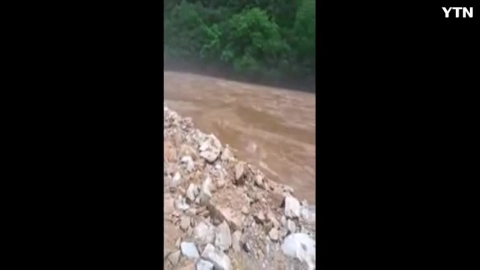 장마로인한 홍천 쌍둔리길 현상황