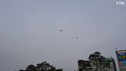  연을 공격하는 까치