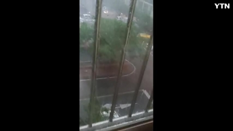 구미 우박 이상기후