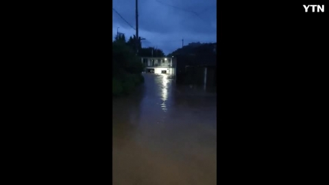 양평군 원덕리 하천범람동네침수