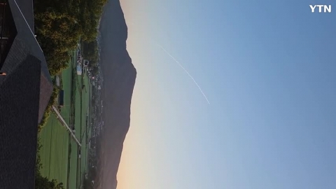 북한 미사일발사 장면